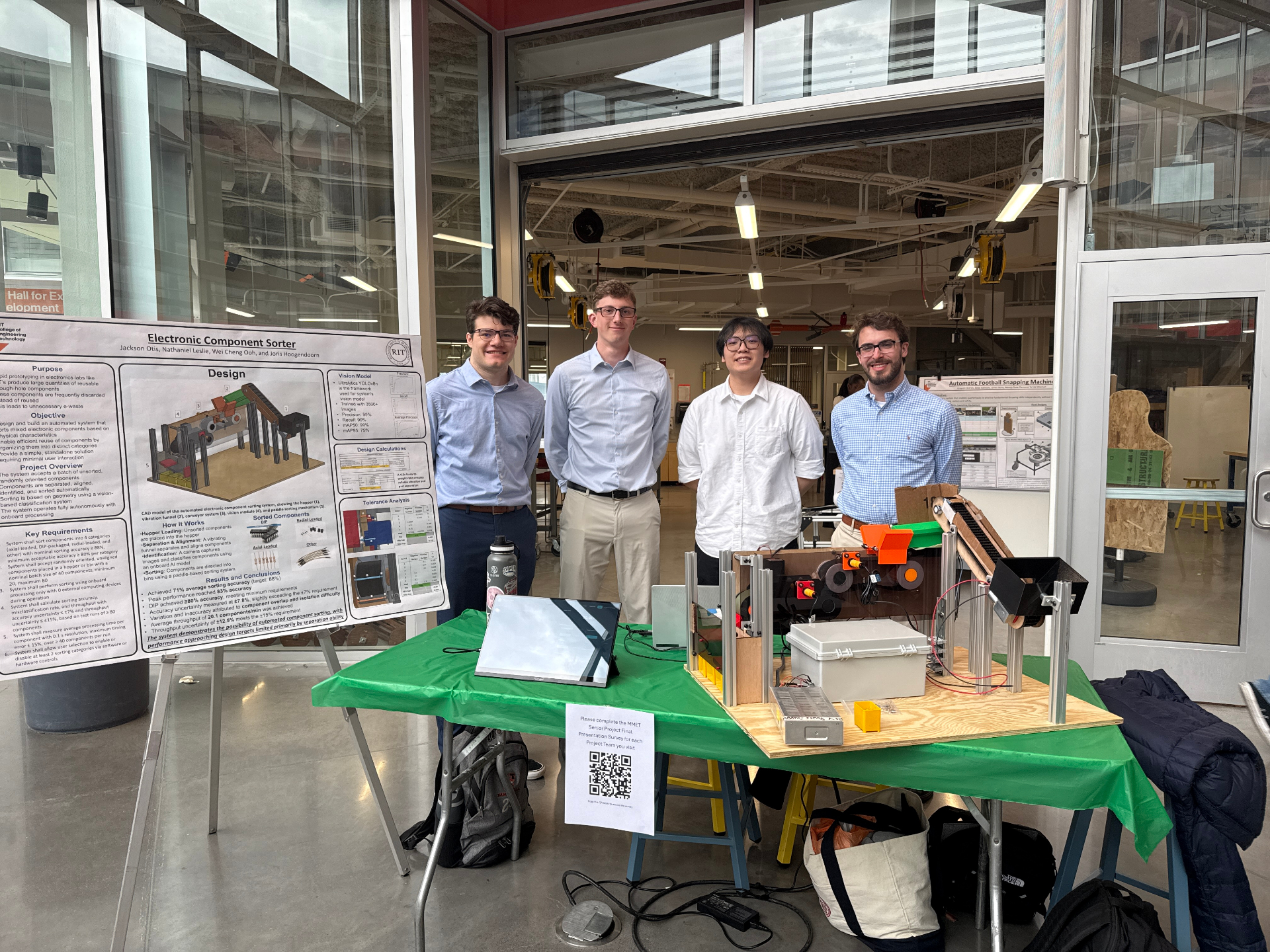 The team at the senior design showcase.